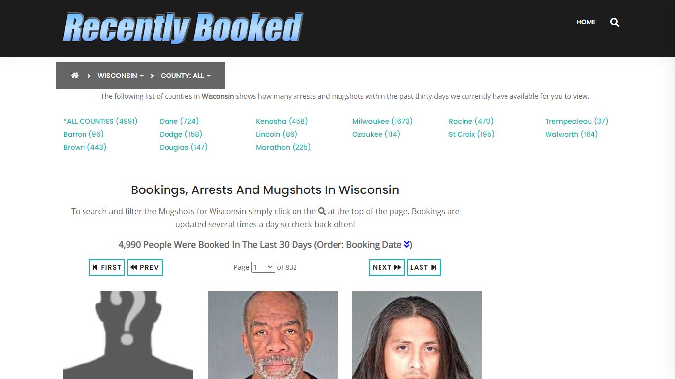 Recent bookings, Arrests, Mugshots in Wisconsin - Recently Booked